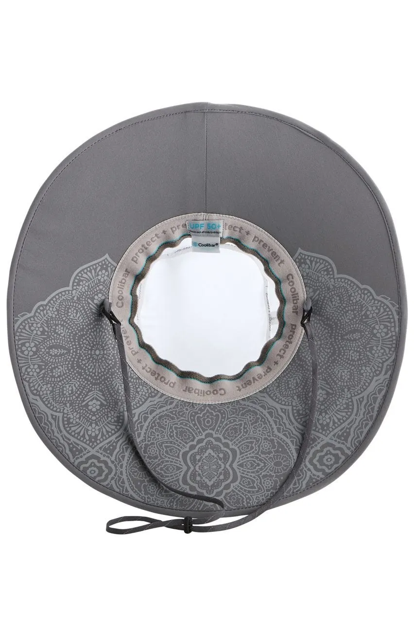 Etta Sun Catcher Hat | White/Carbon Travel Medallion