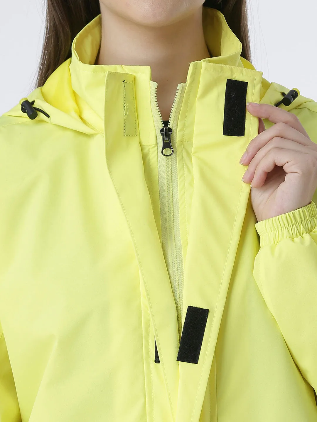 Zeel Unisex Neon Yellow Rain Jacket
